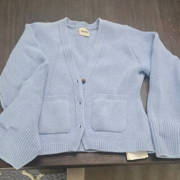 KHAITE Scarlet cardigan light blue size M - Picture 1 of 5